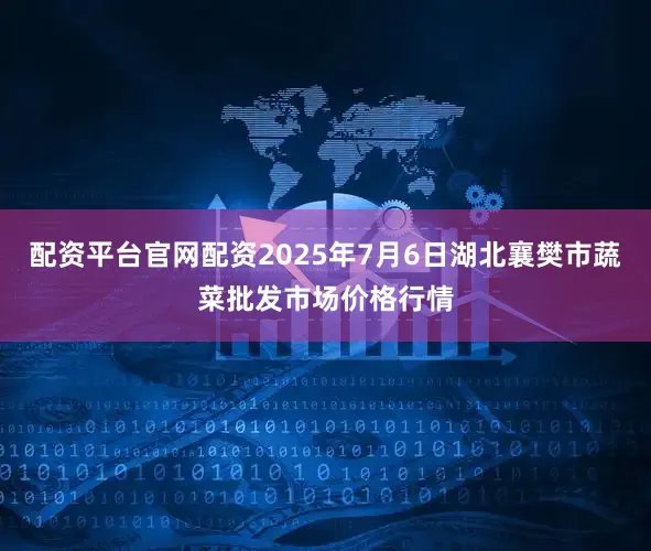 配资平台官网配资2025年7月6日湖北襄樊市蔬菜批发市场价格行情