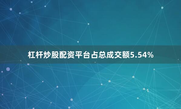 杠杆炒股配资平台占总成交额5.54%